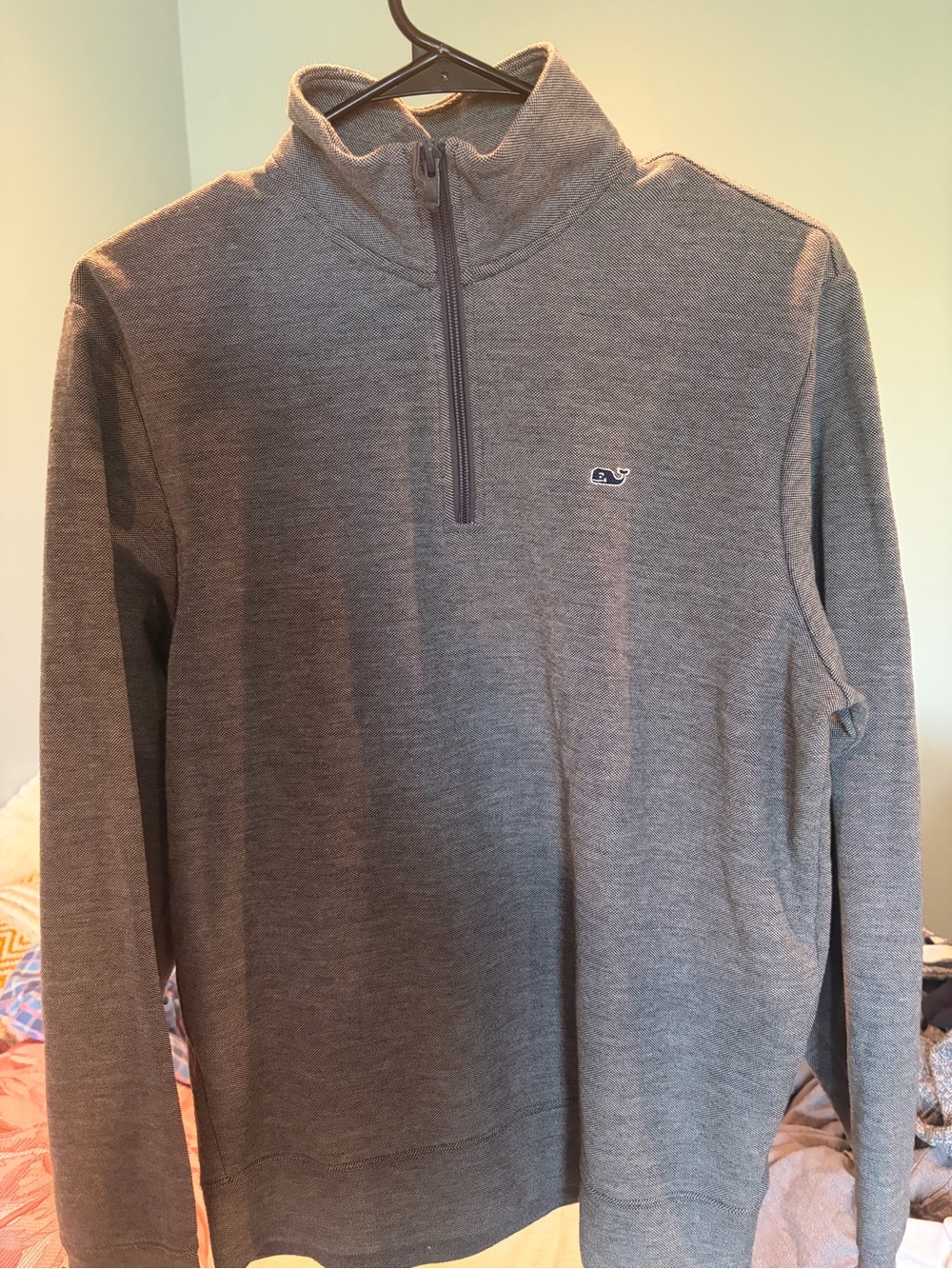 Men's Vineyard Vines Quarter-Zip Sweater Pullover - Gray